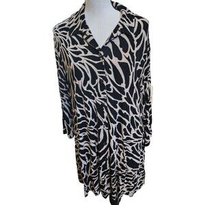 Chico's Travelers Animal Print Tunic Size 3/XL Wrinkle Resistant